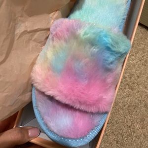 Multi-Color comfy cozy soft plush slippers